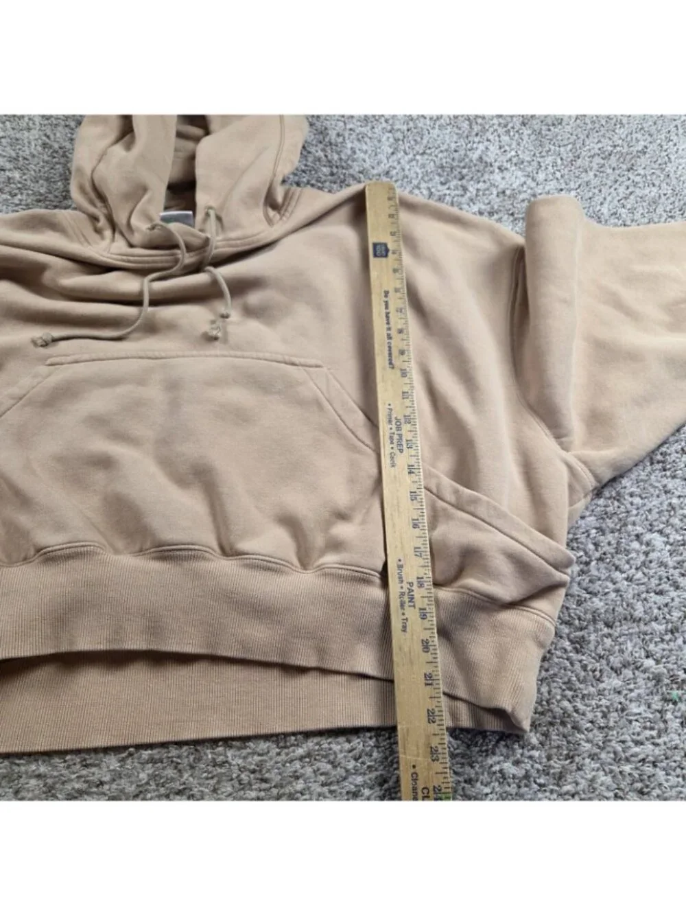 Nike Hoodie Womens Large Beige Fleece Phoenix Oversized Center Swoosh Mark*
